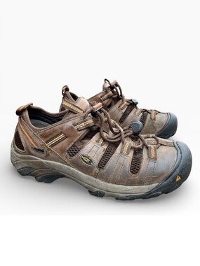 KEEN Utility Atlanta Cool Men's Steel Toe Work Shoes Brown Size 9 Safety Toe